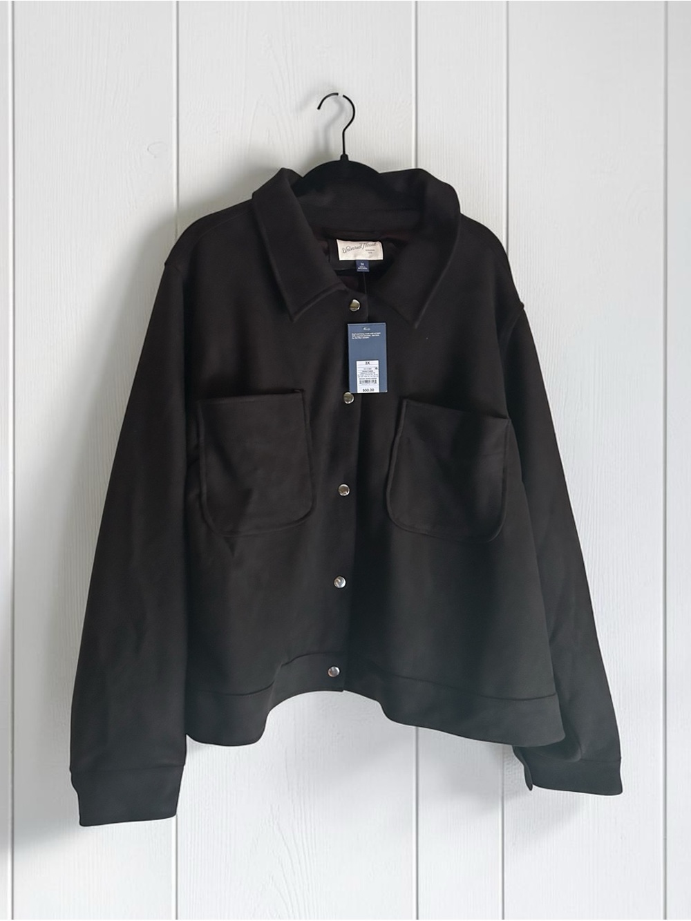 Universal Thread Size 3X Brown Button-Up Utility Jacket - Picture 3 of 11
